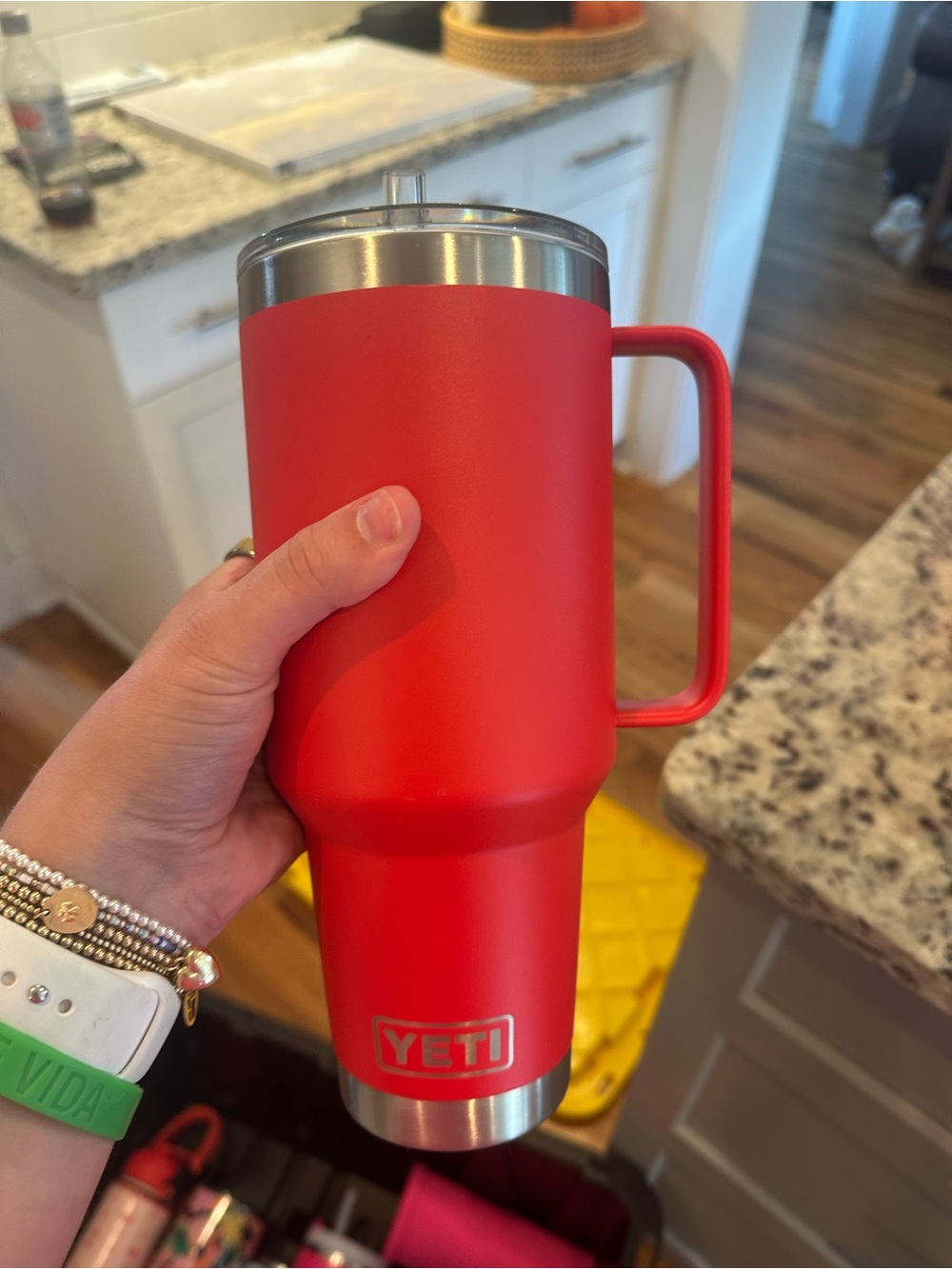 Yeti Insulated Travel Tumbler with Handle - Bright Red